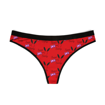 Sweet And Sassy Superstar© Super Soft Euro Deluxe Everyday All Day Active Comfort Women's Thong In Savory Passion Red