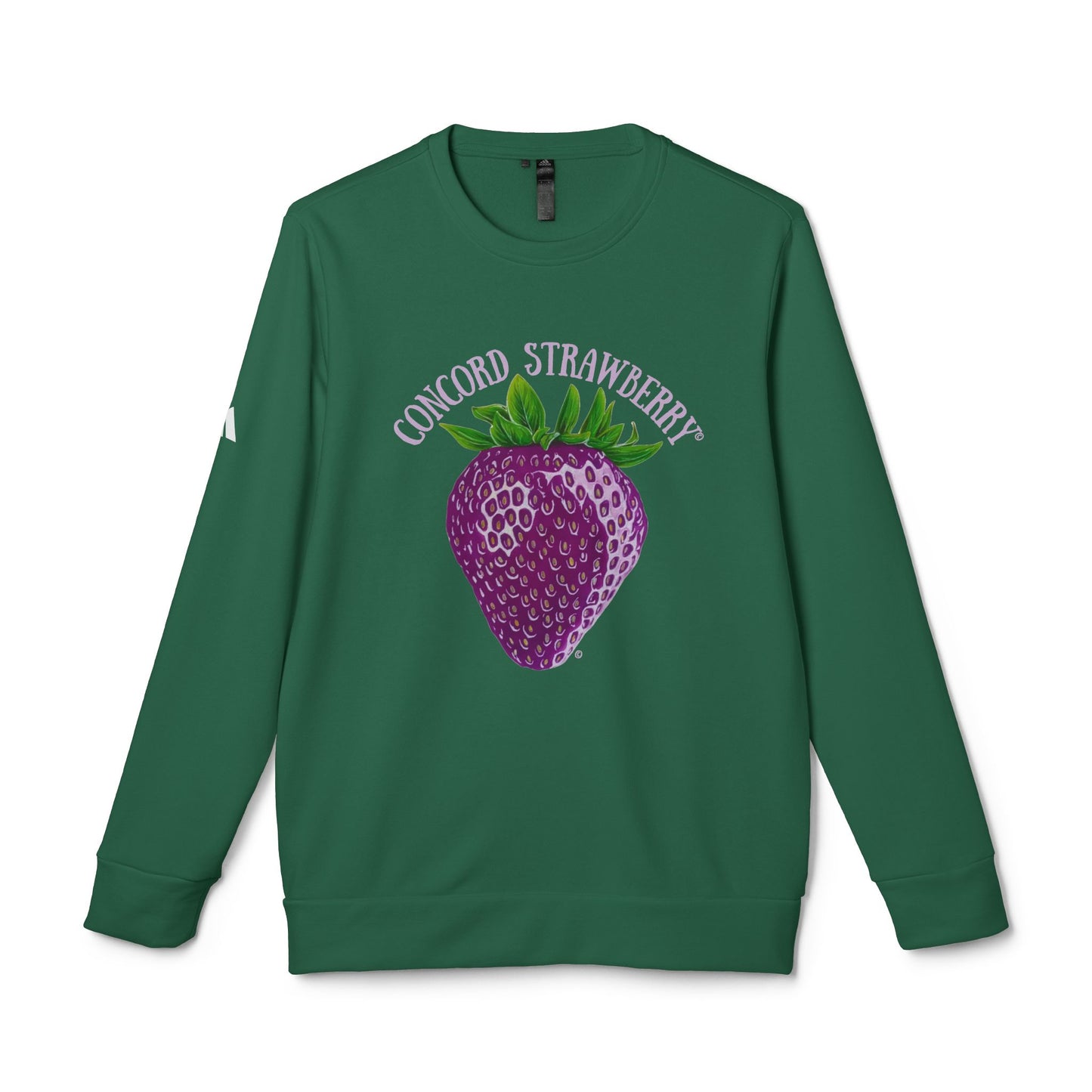 Concord Strawberry© Luxturnal© Adidas® Unisex Super Soft Deluxe Cozy Fleece Crewneck Sweatshirt