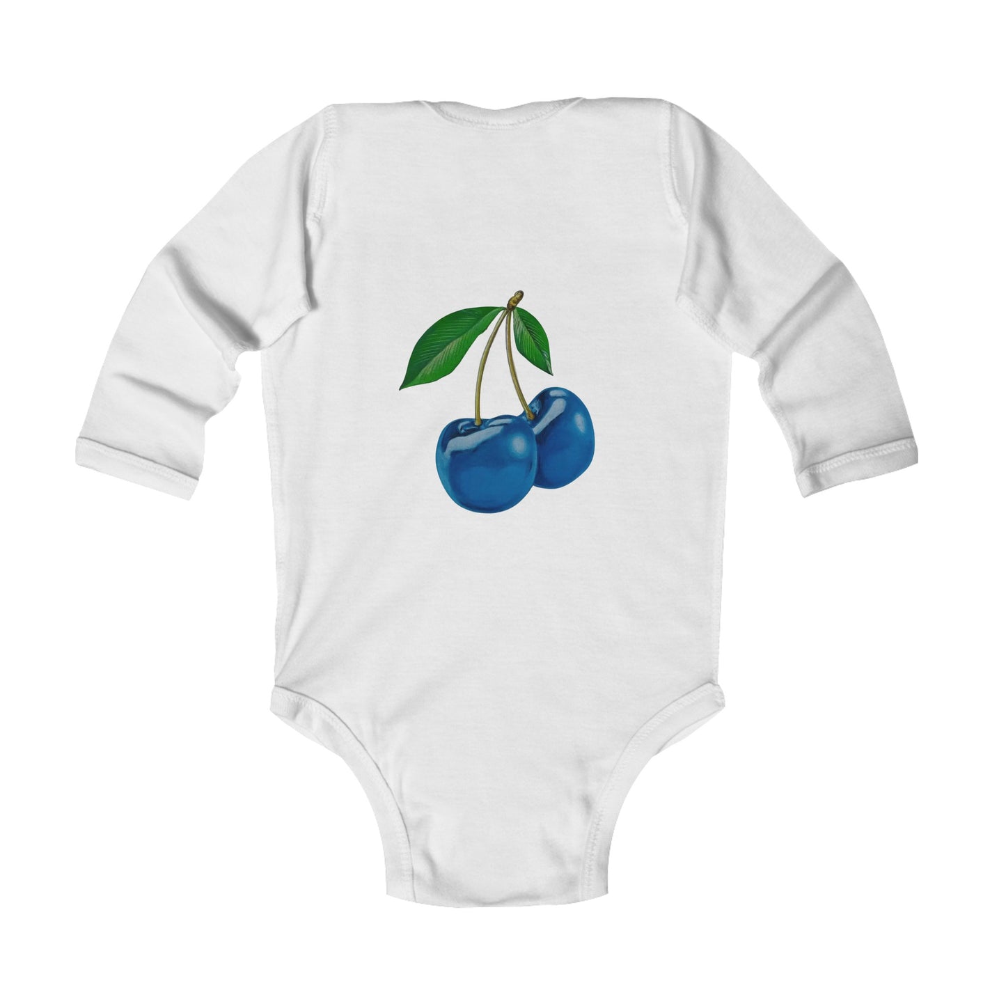 Blue Cherry© Super Soft Infant Long Sleeve Bodysuit 100% Deluxe Premium Cotton From American Boutique