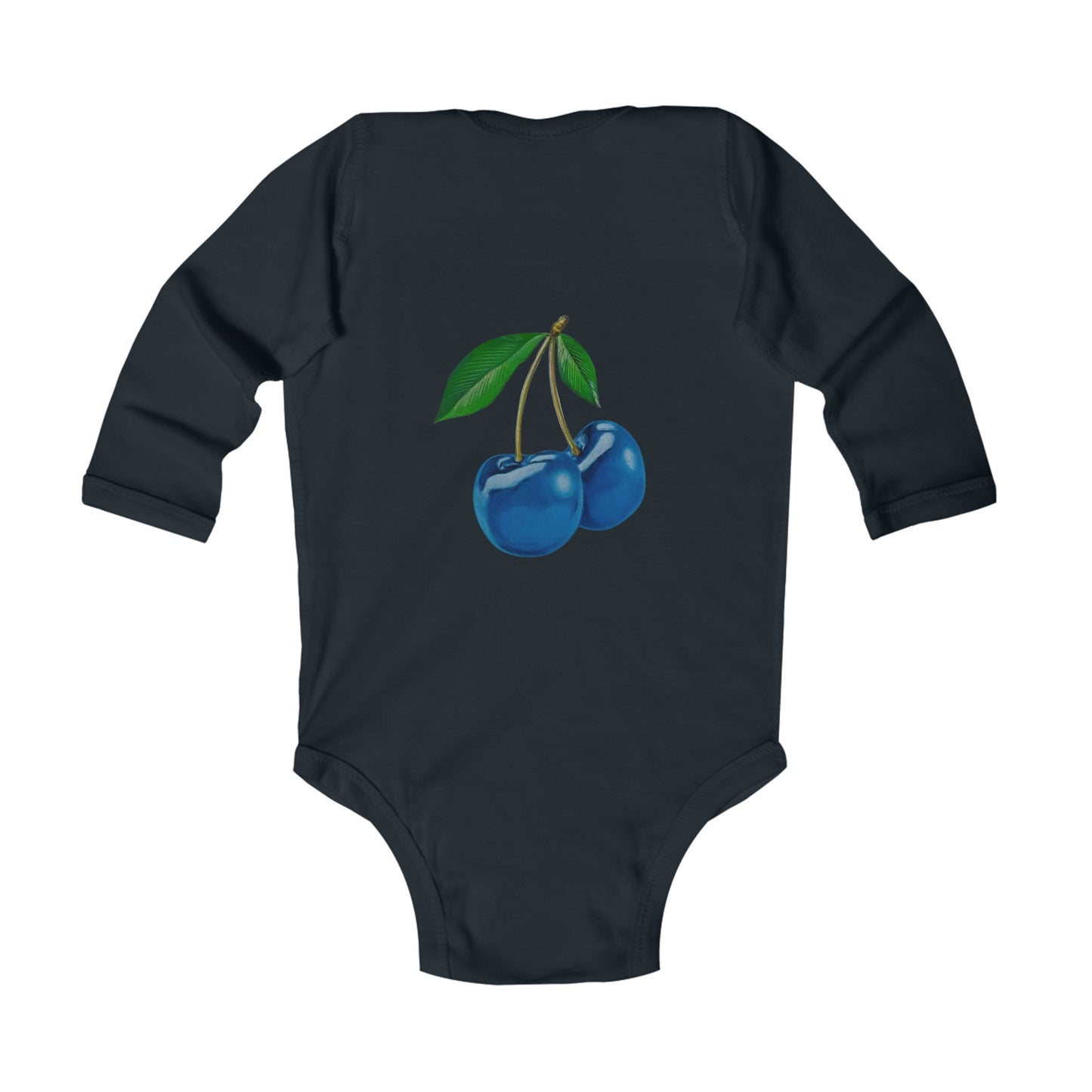 Blue Cherry© Super Soft Infant Long Sleeve Bodysuit 100% Deluxe Premium Cotton From American Boutique