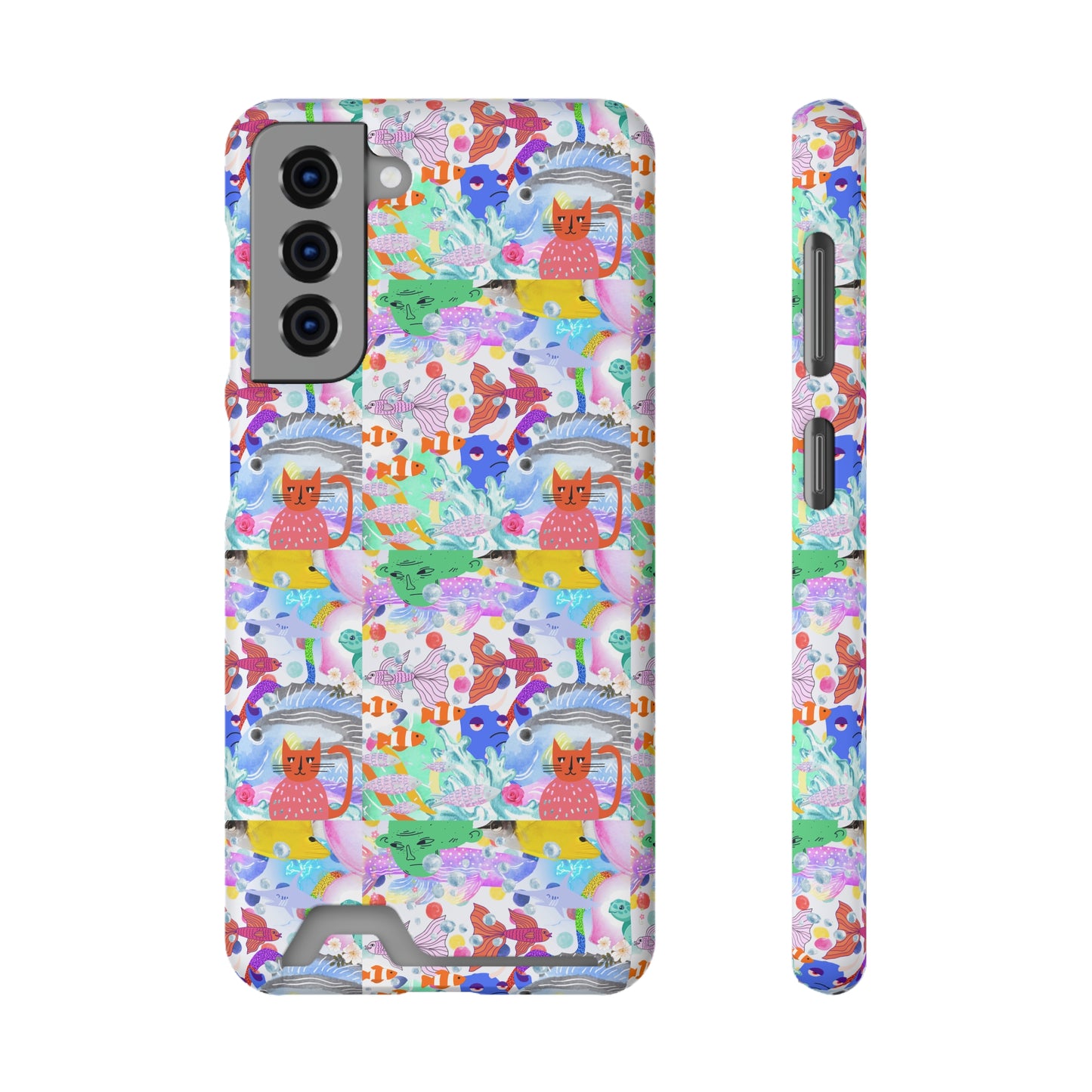 Ocean Dream© Limited Edition Slim Lightweight DuraFlex© Safe Impact Resistant Phone Case With Card Holder Compatible with iPhone 13, and Samsung Galaxy S21, S22 models