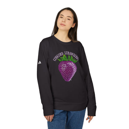 Concord Strawberry© Luxturnal© Adidas® Unisex Super Soft Deluxe Cozy Fleece Crewneck Sweatshirt