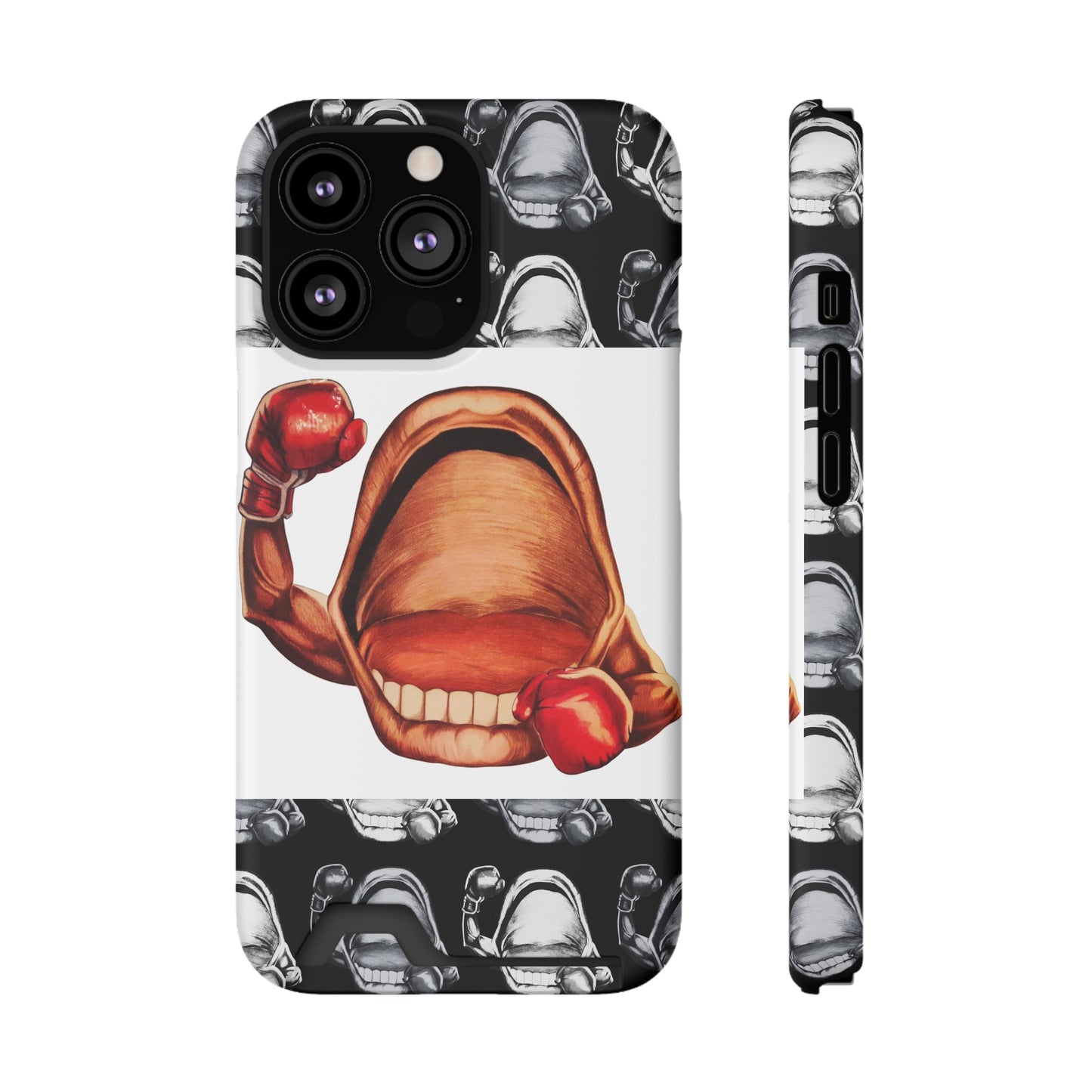 Power Punch© Limited Edition Slim Lightweight DuraFlex© Safe Impact Resistant Phone Case With Card Holder Compatible with iPhone 13, and Samsung Galaxy S21, S22 models