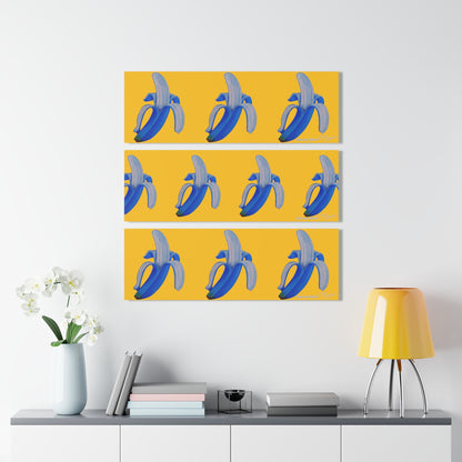 Banana Blue© By Artist Gib Robbie Iconic Acrylic Prints (Triptych) SUPPORTS LOCAL ARTIST DIRECTLY