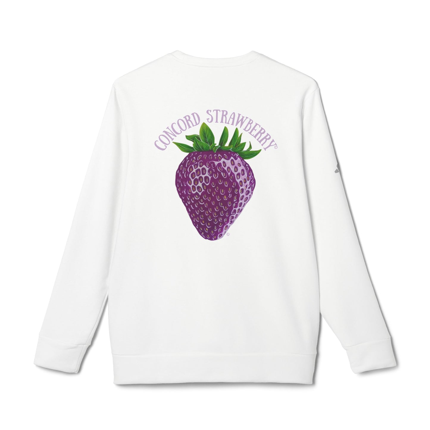 Concord Strawberry© Luxturnal© Adidas® Unisex Super Soft Deluxe Cozy Fleece Crewneck Sweatshirt