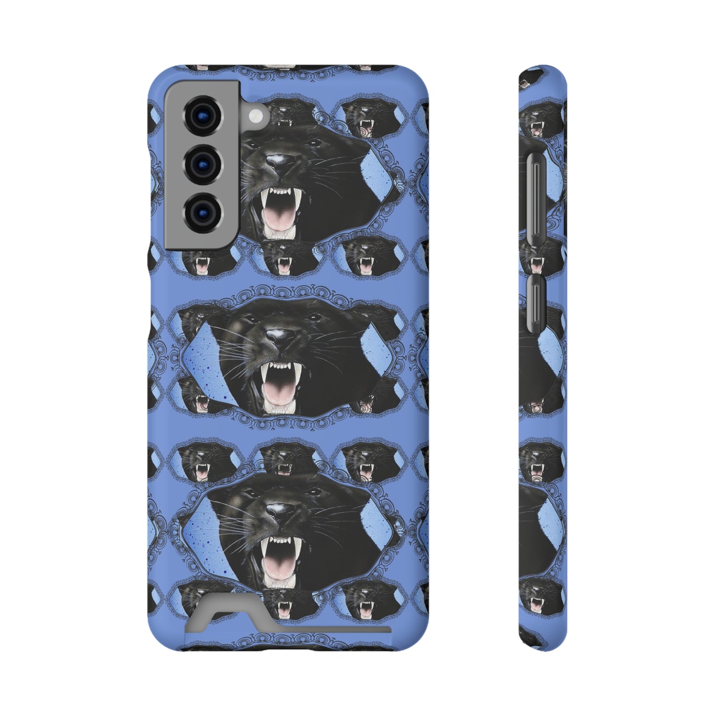 Panther Roar© Limited Edition Slim Lightweight DuraFlex© Safe Impact Resistant Phone Case With Card Holder Compatible with iPhone 13, and Samsung Galaxy S21, S22 models