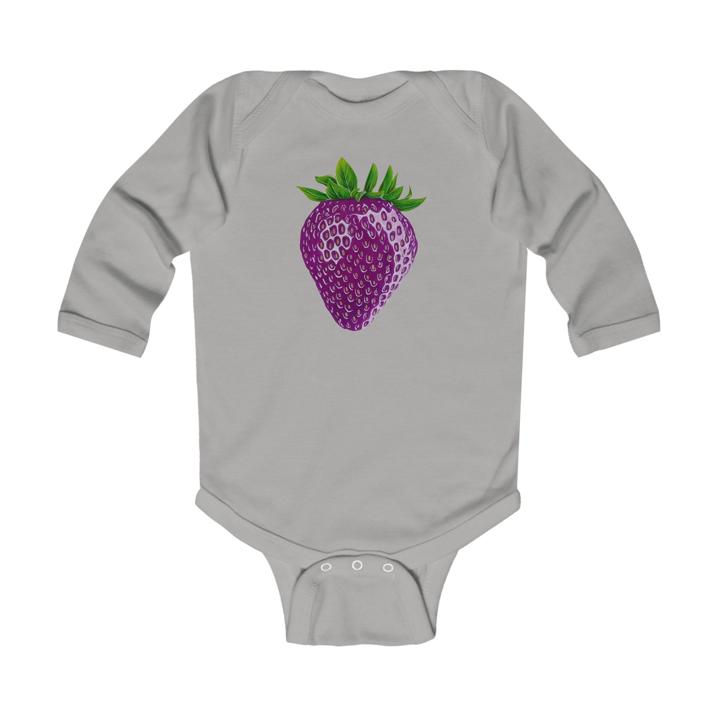 Concord Strawberry© Super Soft Infant Long Sleeve Bodysuit 100% Deluxe Premium Cotton From American Boutique