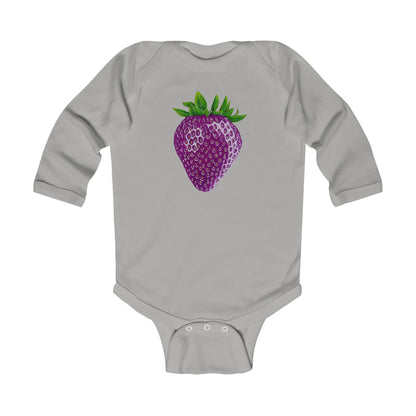 Concord Strawberry© Super Soft Infant Long Sleeve Bodysuit 100% Deluxe Premium Cotton From American Boutique