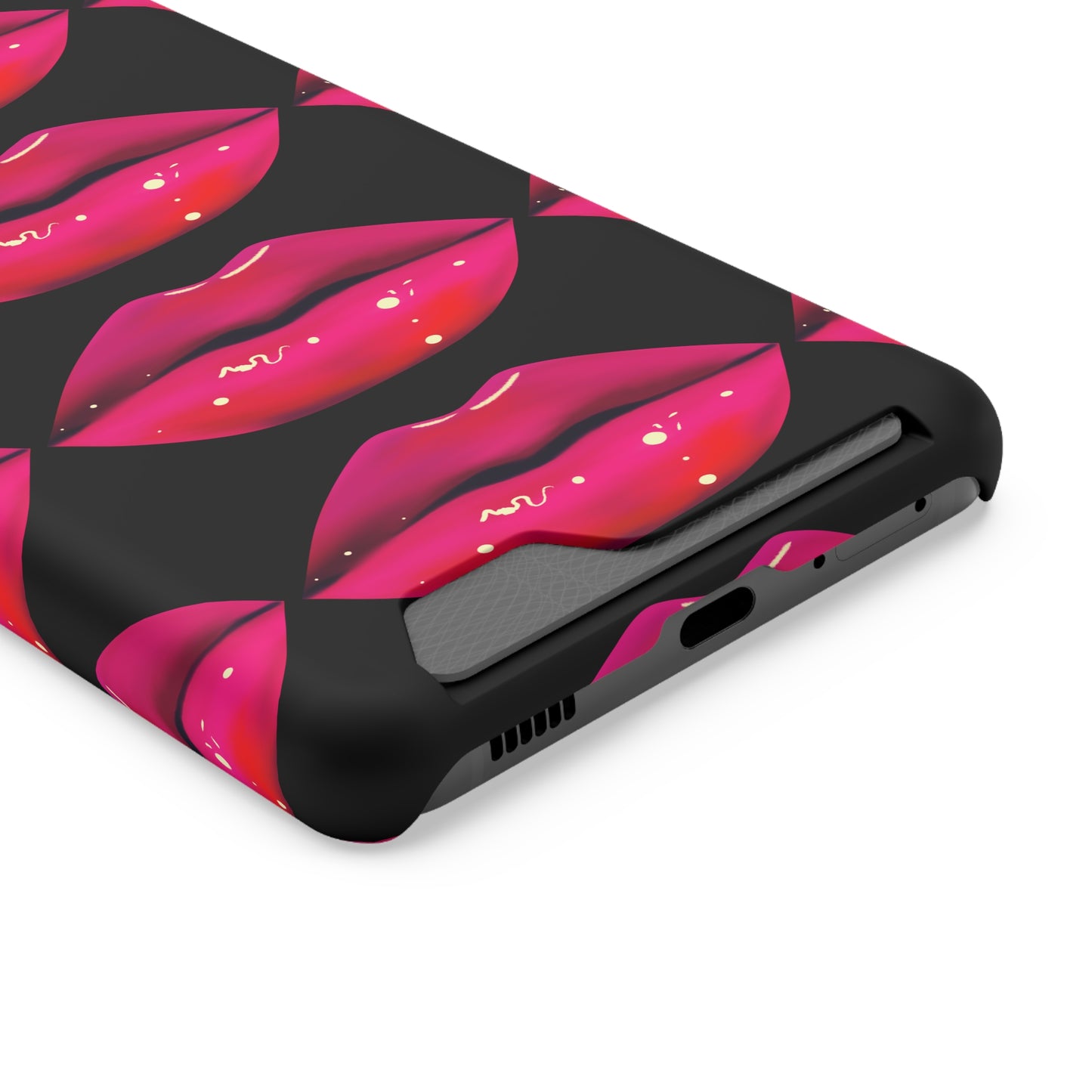 Lip Drip© Limited Edition Slim Lightweight DuraFlex© Safe Impact Resistant Phone Case With Card Holder Compatible with iPhone 13, and Samsung Galaxy S21, S22 models