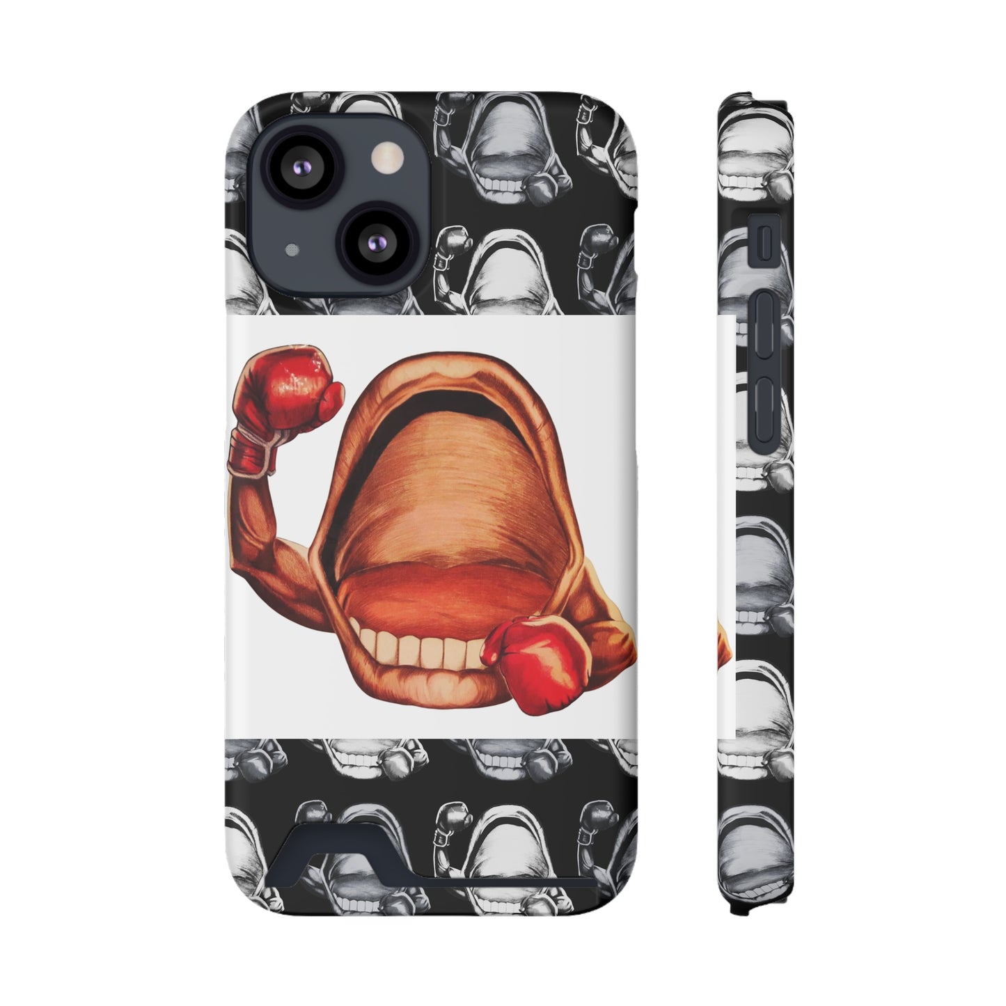 Power Punch© Limited Edition Slim Lightweight DuraFlex© Safe Impact Resistant Phone Case With Card Holder Compatible with iPhone 13, and Samsung Galaxy S21, S22 models