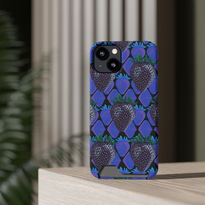 Concord Strawberry© Limited Edition Slim Lightweight DuraFlex© Safe Impact Resistant Phone Case With Card Holder Compatible with iPhone 13, and Samsung Galaxy S21, S22 models In Miami Vice