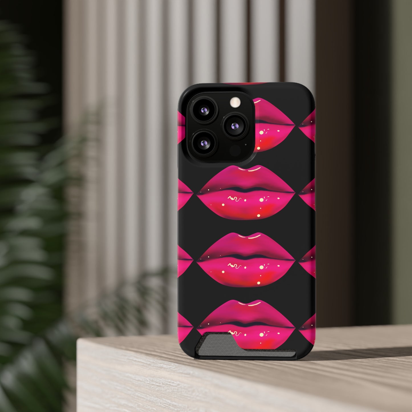 Lip Drip© Limited Edition Slim Lightweight DuraFlex© Safe Impact Resistant Phone Case With Card Holder Compatible with iPhone 13, and Samsung Galaxy S21, S22 models