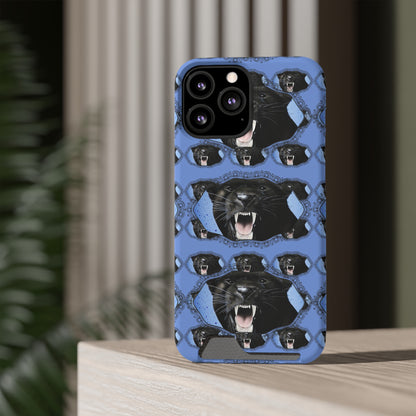 Panther Roar© Limited Edition Slim Lightweight DuraFlex© Safe Impact Resistant Phone Case With Card Holder Compatible with iPhone 13, and Samsung Galaxy S21, S22 models