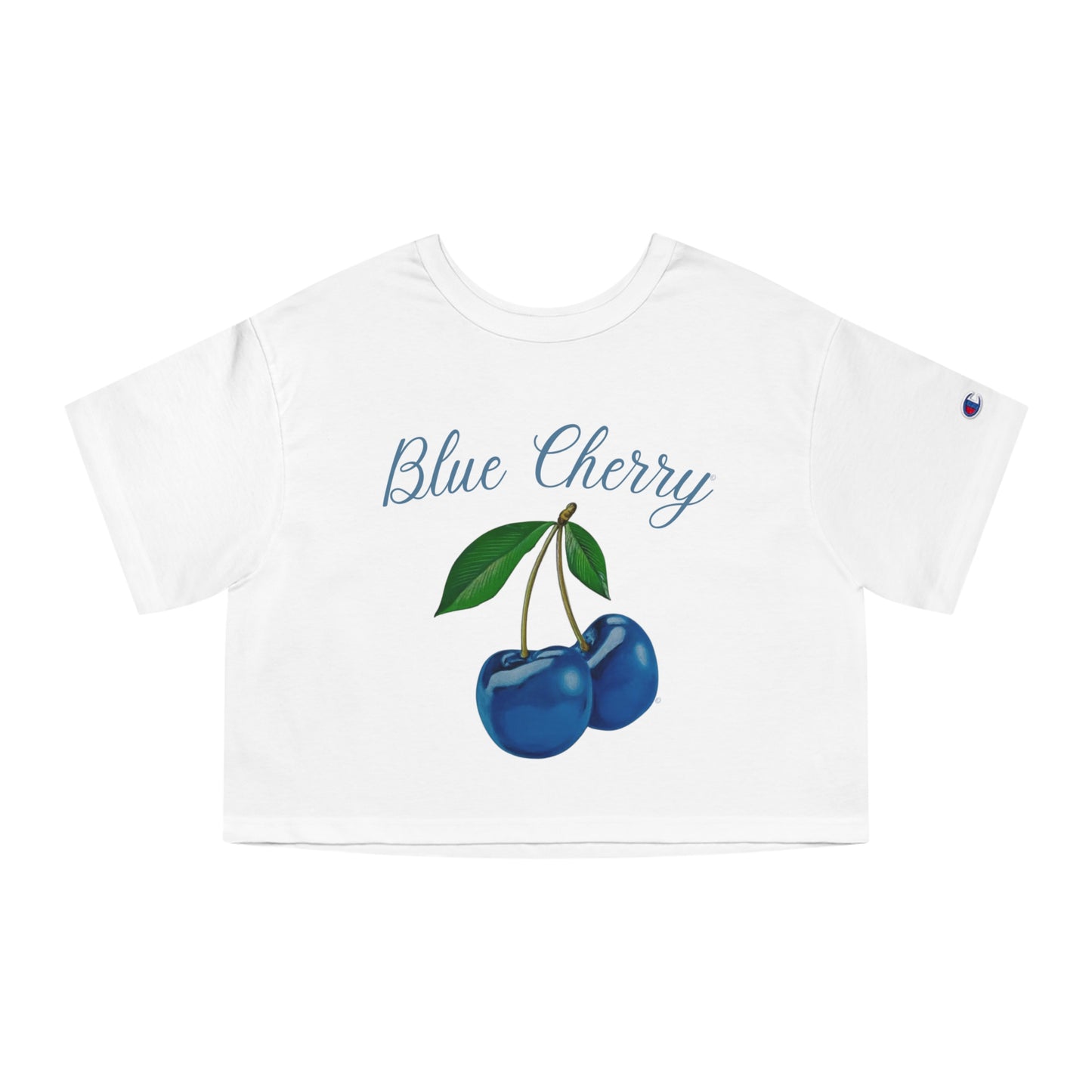 Blue Cherry© Deluxe Premium 100% Cotton Champion Women's Heritage Super Soft Town And Country Cropped T-Shirt