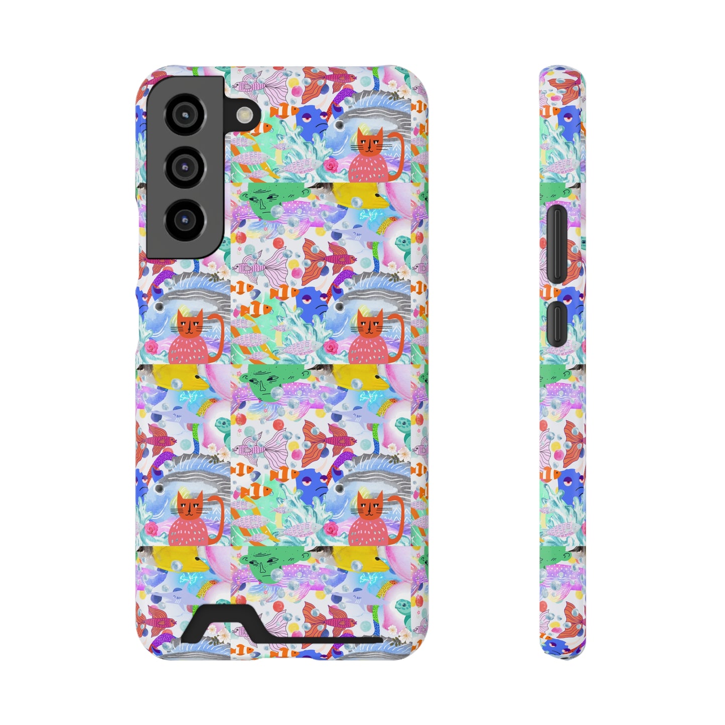 Ocean Dream© Limited Edition Slim Lightweight DuraFlex© Safe Impact Resistant Phone Case With Card Holder Compatible with iPhone 13, and Samsung Galaxy S21, S22 models