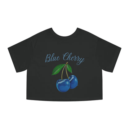 Blue Cherry© Deluxe Premium 100% Cotton Champion Women's Heritage Super Soft Town And Country Cropped T-Shirt