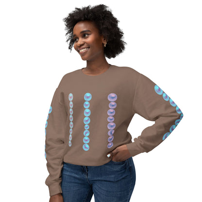 Posh Pearls© Deluxe American Made Comfort Relaxed Premium Cotton Lightweight Crewneck Sweatshirt Unisex