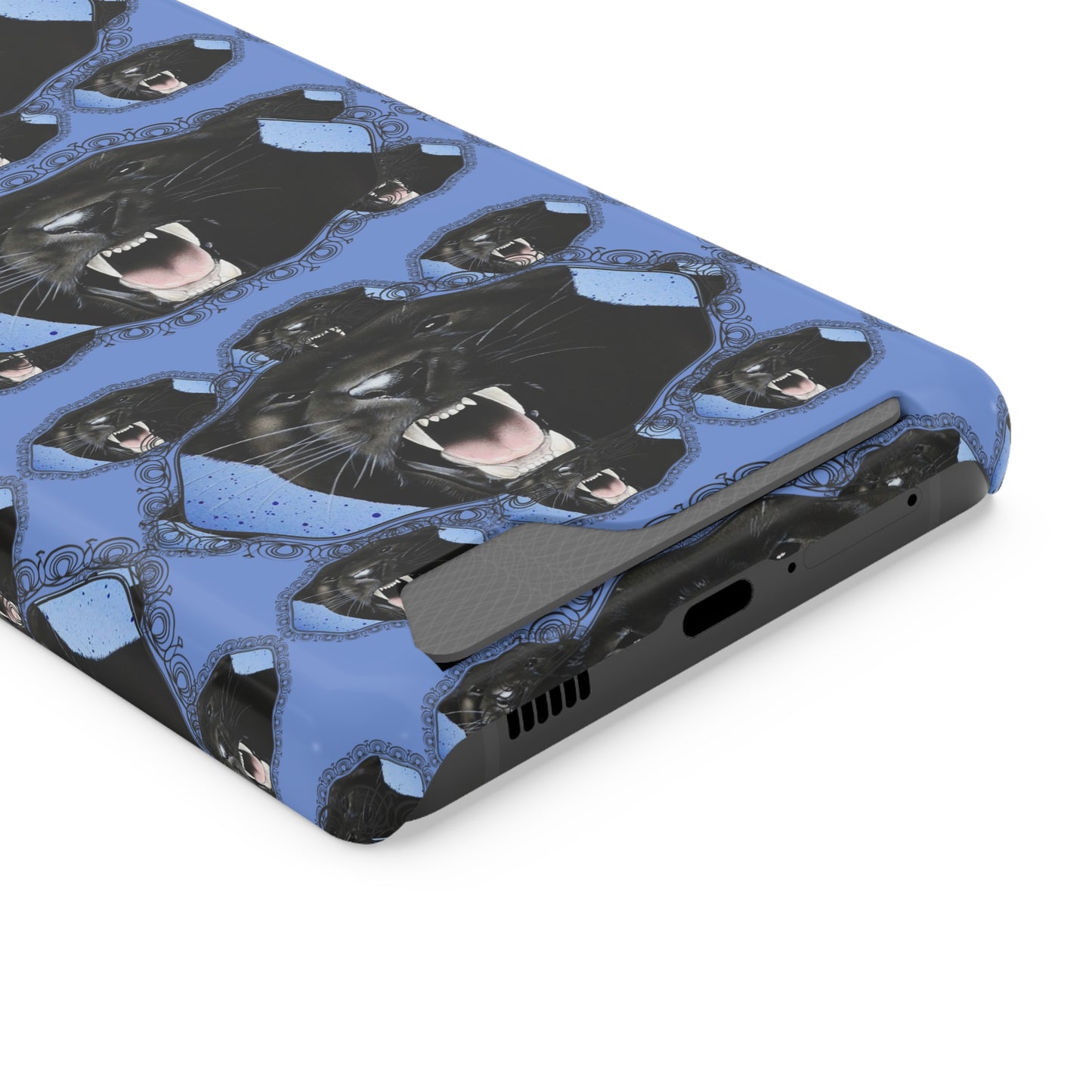 Panther Roar© Limited Edition Slim Lightweight DuraFlex© Safe Impact Resistant Phone Case With Card Holder Compatible with iPhone 13, and Samsung Galaxy S21, S22 models