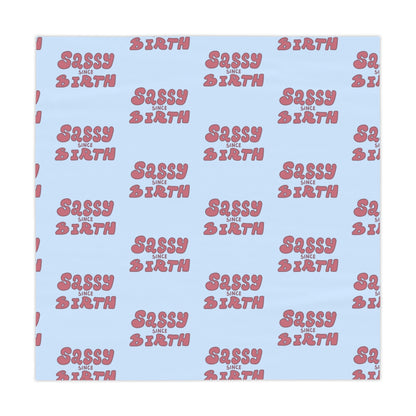 Sassy Since Birth© Limited Edition Deluxe Design Signature Party Tablecloth In Blue Sky BBQ Pool Party Birthday Surprise