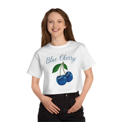 Blue Cherry© Deluxe Premium 100% Cotton Champion Women's Heritage Super Soft Town And Country Cropped T-Shirt