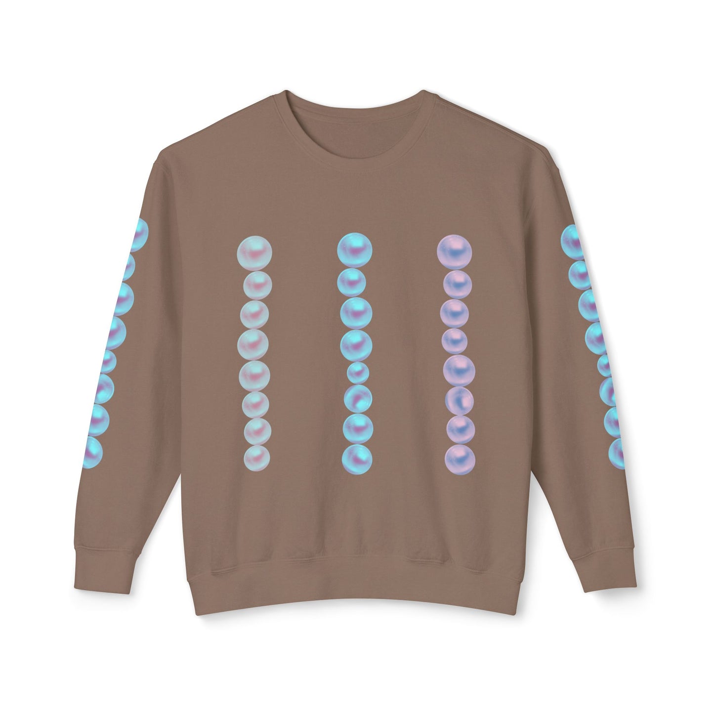 Posh Pearls© Deluxe American Made Comfort Relaxed Premium Cotton Lightweight Crewneck Sweatshirt Unisex