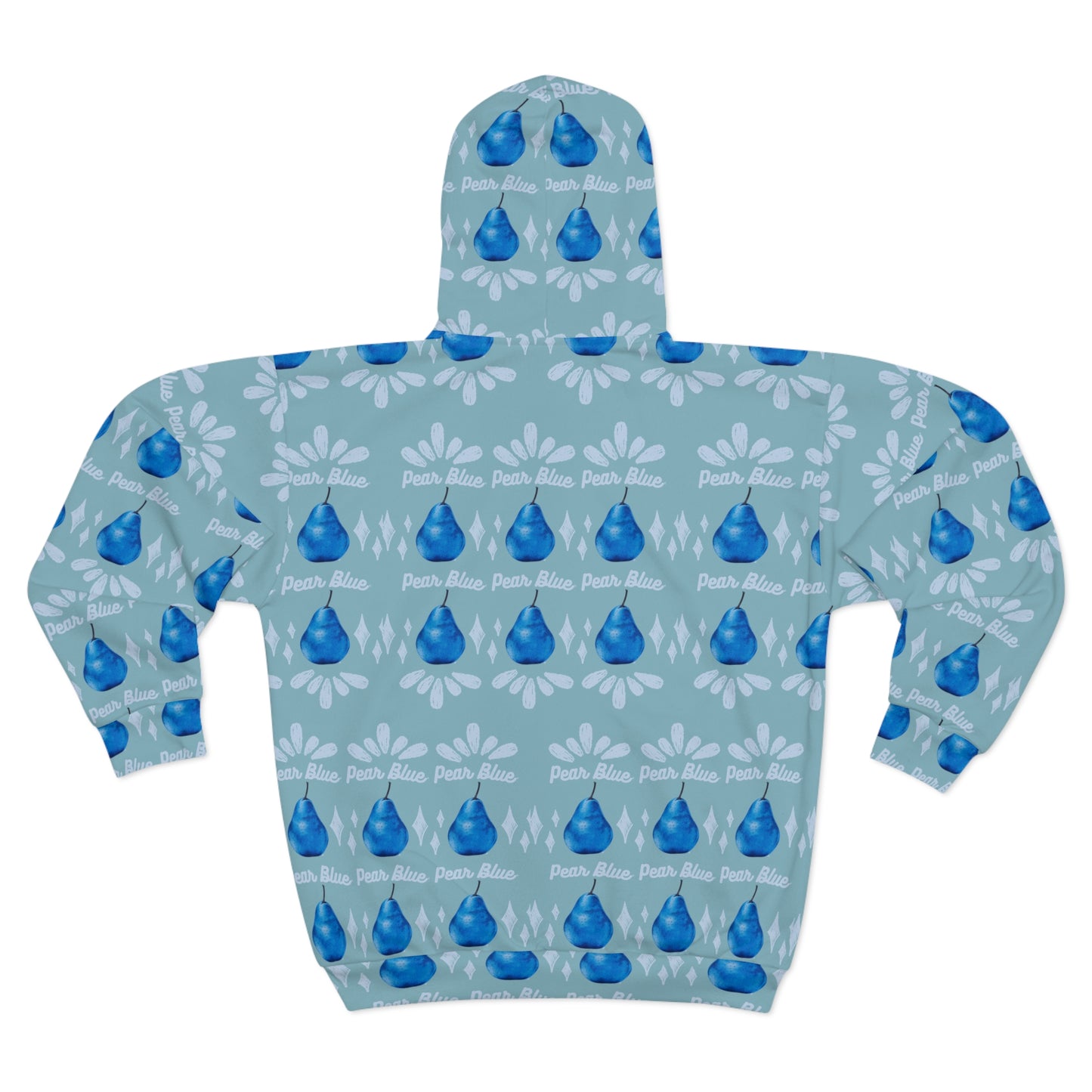 Pear Blue© Simple Soft And Comfort Deluxe Premium Unisex Zip Hoodie In Sunday Afternoon Chirping Baby Bird Blue Up To 2XL