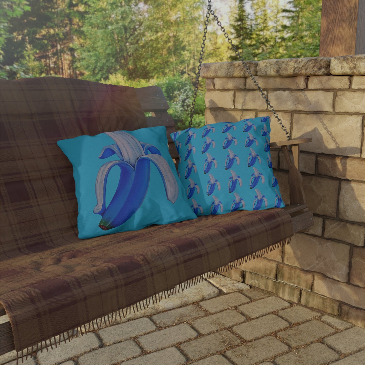 Banana Blue© European Soft Stylish Porch Comfort Plush Outdoor Anti-Mold All Weather Easy Clean All Year Square Pillows