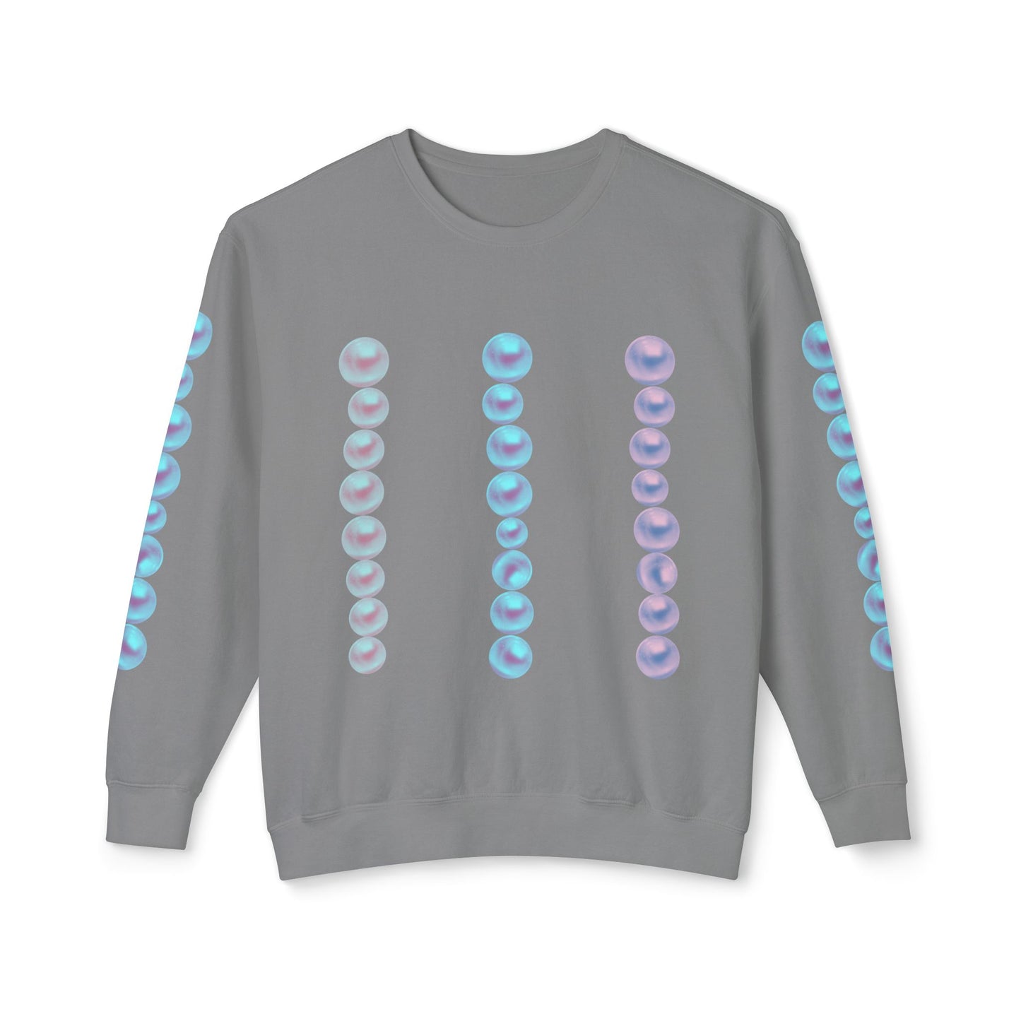 Posh Pearls© Deluxe American Made Comfort Relaxed Premium Cotton Lightweight Crewneck Sweatshirt Unisex