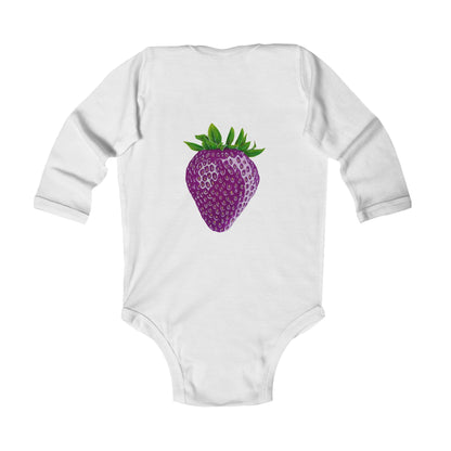 Concord Strawberry© Super Soft Infant Long Sleeve Bodysuit 100% Deluxe Premium Cotton From American Boutique