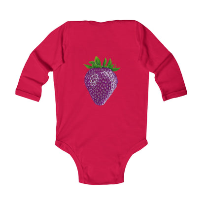 Concord Strawberry© Super Soft Infant Long Sleeve Bodysuit 100% Deluxe Premium Cotton From American Boutique