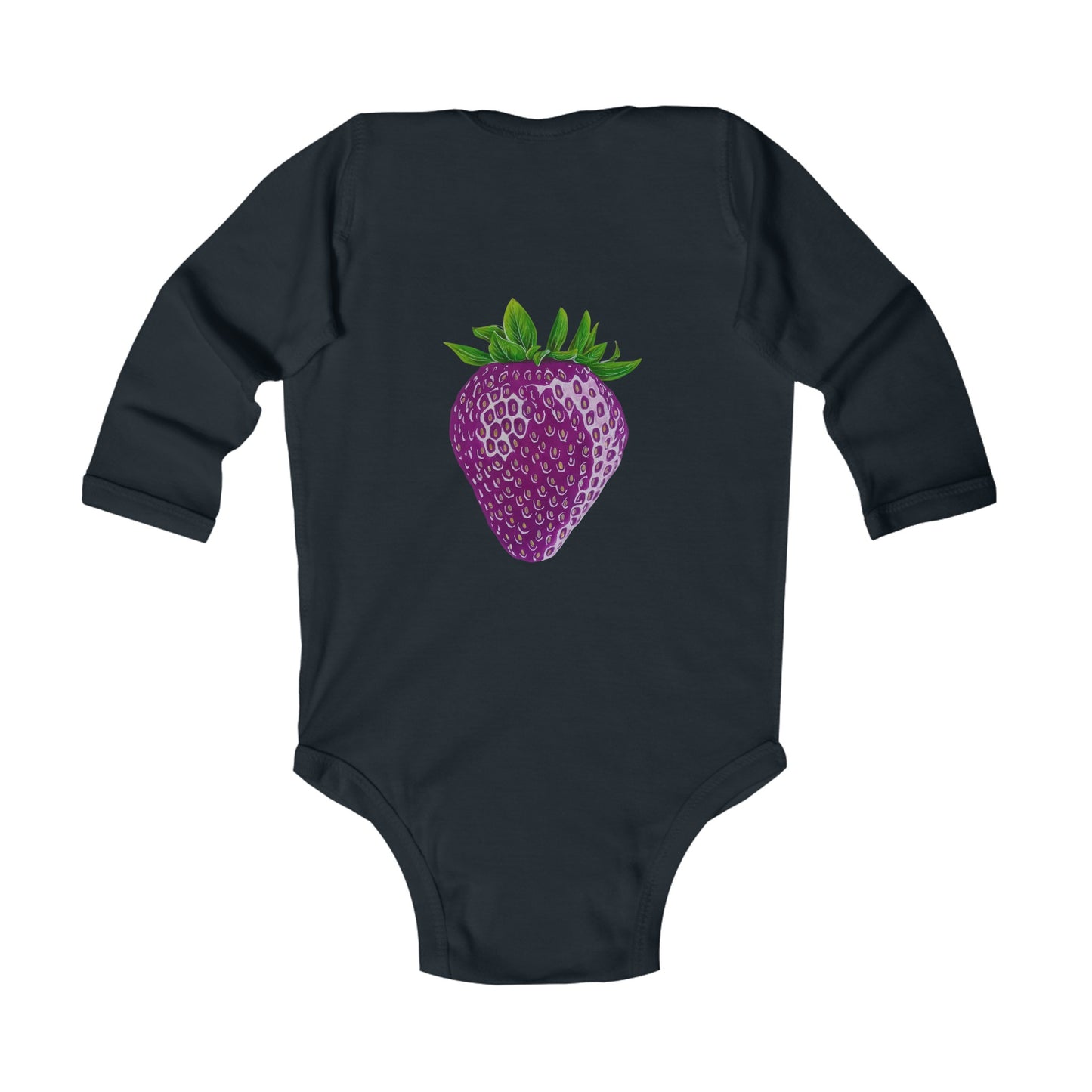 Concord Strawberry© Super Soft Infant Long Sleeve Bodysuit 100% Deluxe Premium Cotton From American Boutique