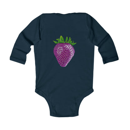 Concord Strawberry© Super Soft Infant Long Sleeve Bodysuit 100% Deluxe Premium Cotton From American Boutique