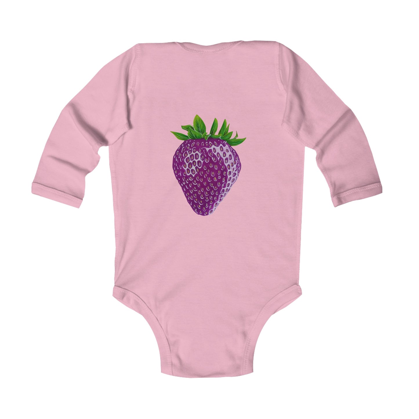 Concord Strawberry© Super Soft Infant Long Sleeve Bodysuit 100% Deluxe Premium Cotton From American Boutique