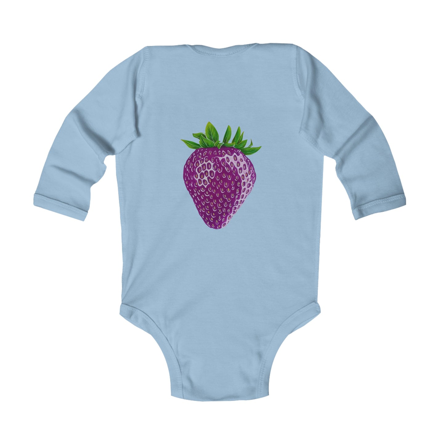 Concord Strawberry© Super Soft Infant Long Sleeve Bodysuit 100% Deluxe Premium Cotton From American Boutique