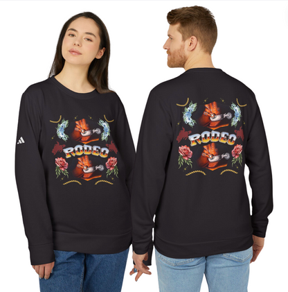 Rodeo© Luxturnal© Adidas® Unisex Super Soft Deluxe Cozy Fleece Crewneck Sweatshirt Up To 4XL