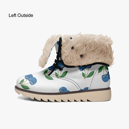 Blue Cherry© Limited Edition Pop All weather Easy Dry, Walking Comfort Cotton-pad Fur Lining Boots