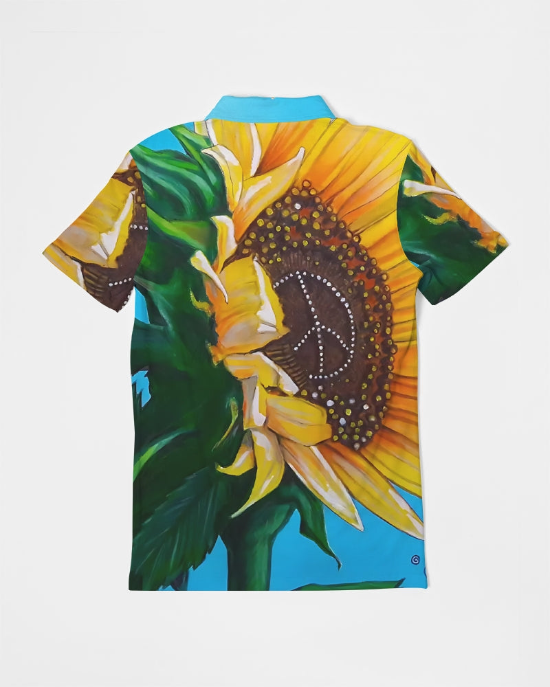 Sunflower Of Peace© Men's Slim Fit Short Sleeve Polo