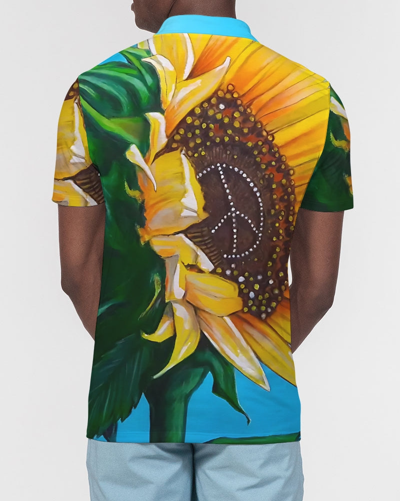 Sunflower Of Peace© Men's Slim Fit Short Sleeve Polo