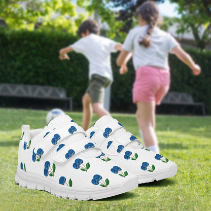 Blue Cherry© Easy Comfort Sport Durable All Weather Kids Lightweight Velcro Sneaker